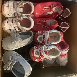 Lot of baby girl shoes